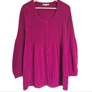 Y2K FMX‎ Fuchsia Bishop Sleeve Cardigan Sweater